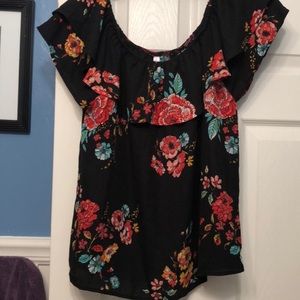 Floral off the shoulder top